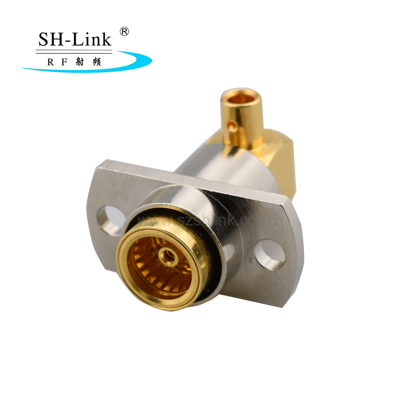 RF BMA female connector with Flange two hole solder for RG405 cable